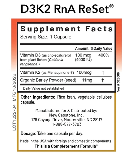 D3K2 ReSet - Vitamin D mit Vitamin K - 60 Kapseln